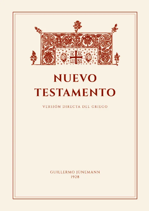 Tapa de la edición del Nuevo Testamento de Jünemann